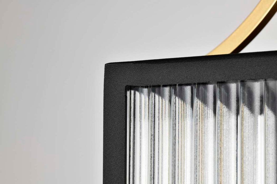 Post Lantern Nuvo 60-8504 Holden - Outdoor Post Lantern - Gold and Black Finish - Clear Glass Nuvo