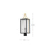 Post Lantern Nuvo 60-8504 Holden - Outdoor Post Lantern - Gold and Black Finish - Clear Glass Nuvo