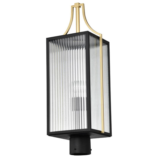 Post Lantern Nuvo 60-8504 Holden - Outdoor Post Lantern - Gold and Black Finish - Clear Glass Nuvo