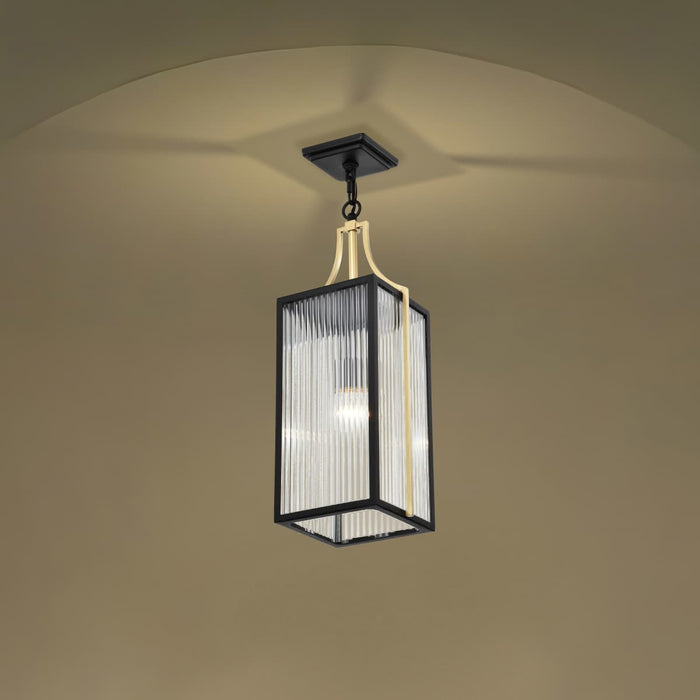 Pendant Nuvo 60-8505 Holden - Hanging Pendant - Gold and Black Finish - Clear Glass Nuvo