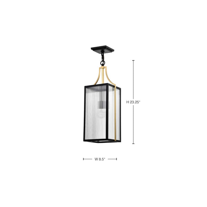 Pendant Nuvo 60-8505 Holden - Hanging Pendant - Gold and Black Finish - Clear Glass Nuvo