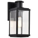 Wall Lantern Nuvo 60-8510 Luca - Small Outdoor Lantern - Sand Black Finish - Clear Beveled Glass Nuvo