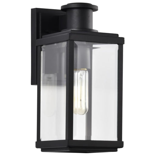 Wall Lantern Nuvo 60-8510 Luca - Small Outdoor Lantern - Sand Black Finish - Clear Beveled Glass Nuvo