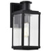 Wall Lantern Nuvo 60-8510 Luca - Small Outdoor Lantern - Sand Black Finish - Clear Beveled Glass Nuvo