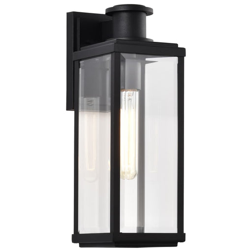 Wall Lantern Nuvo 60-8511 Luca - Medium Outdoor Lantern - Sand Black Finish - Clear Beveled Glass Nuvo