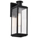 Wall Lantern Nuvo 60-8511 Luca - Medium Outdoor Lantern - Sand Black Finish - Clear Beveled Glass Nuvo