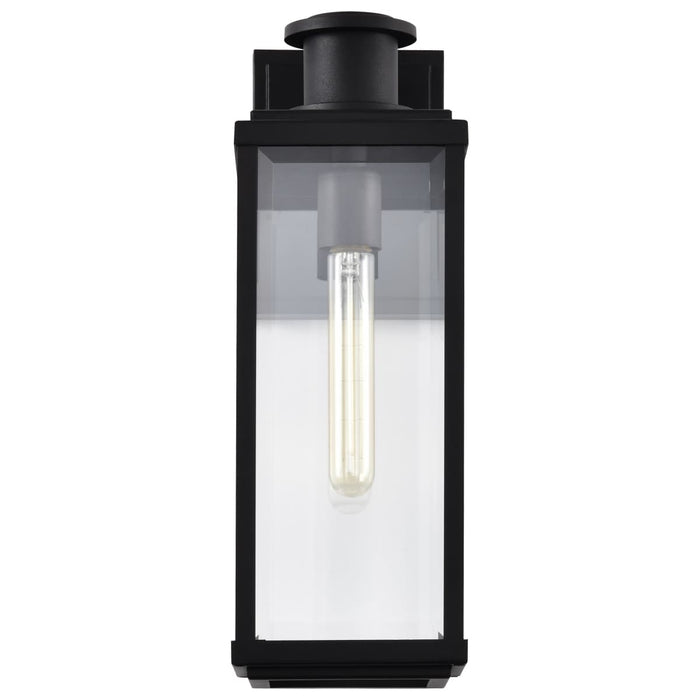 Wall Lantern Nuvo 60-8511 Luca - Medium Outdoor Lantern - Sand Black Finish - Clear Beveled Glass Nuvo