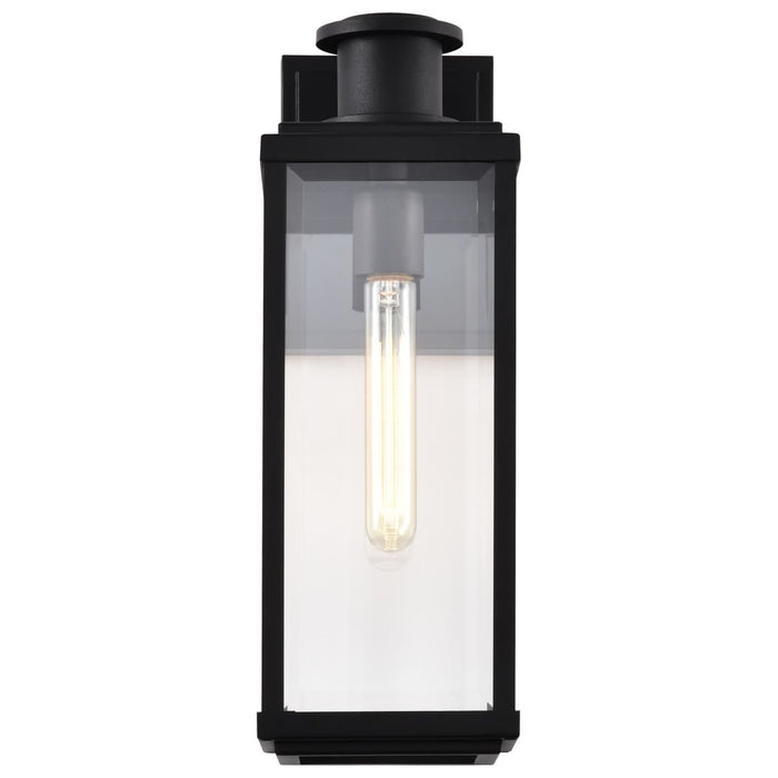 Wall Lantern Nuvo 60-8511 Luca - Medium Outdoor Lantern - Sand Black Finish - Clear Beveled Glass Nuvo