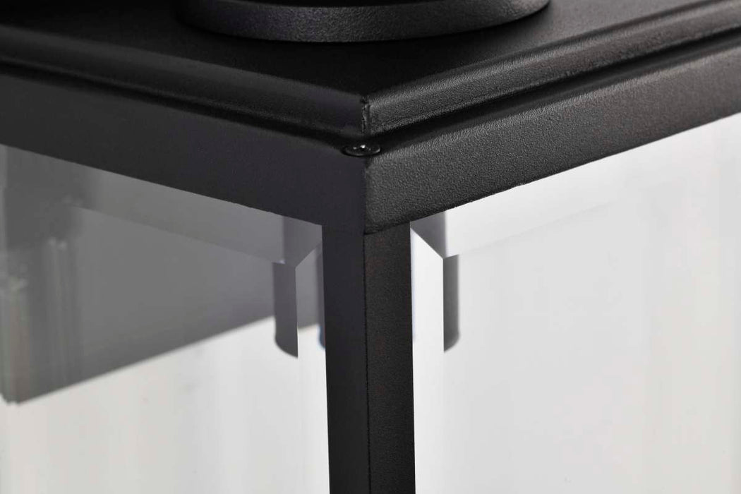 Wall Lantern Nuvo 60-8511 Luca - Medium Outdoor Lantern - Sand Black Finish - Clear Beveled Glass Nuvo