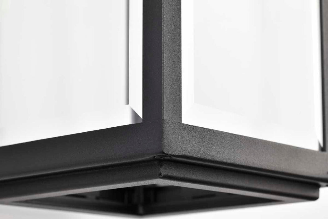 Wall Lantern Nuvo 60-8511 Luca - Medium Outdoor Lantern - Sand Black Finish - Clear Beveled Glass Nuvo