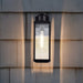 Wall Lantern Nuvo 60-8511 Luca - Medium Outdoor Lantern - Sand Black Finish - Clear Beveled Glass Nuvo