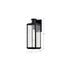 Wall Lantern Nuvo 60-8511 Luca - Medium Outdoor Lantern - Sand Black Finish - Clear Beveled Glass Nuvo