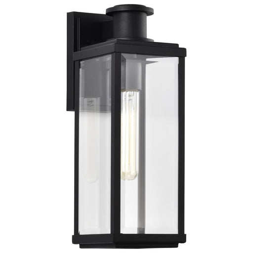 Wall Lantern Nuvo 60-8511 Luca - Medium Outdoor Lantern - Sand Black Finish - Clear Beveled Glass Nuvo