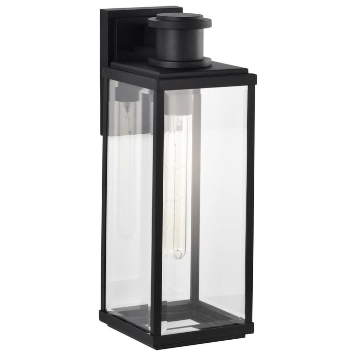 Wall Lantern Nuvo 60-8512 Luca - Large Outdoor Lantern - Sand Black Finish - Clear Beveled Glass Nuvo