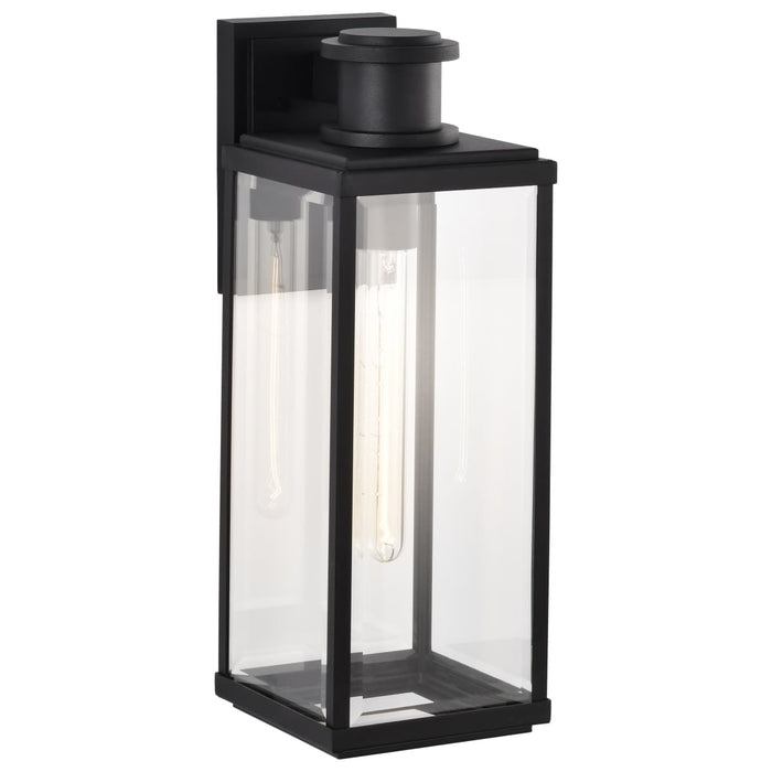 Wall Lantern Nuvo 60-8512 Luca - Large Outdoor Lantern - Sand Black Finish - Clear Beveled Glass Nuvo