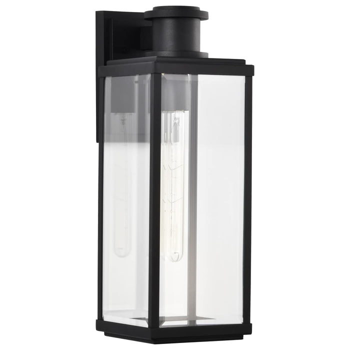 Wall Lantern Nuvo 60-8512 Luca - Large Outdoor Lantern - Sand Black Finish - Clear Beveled Glass Nuvo