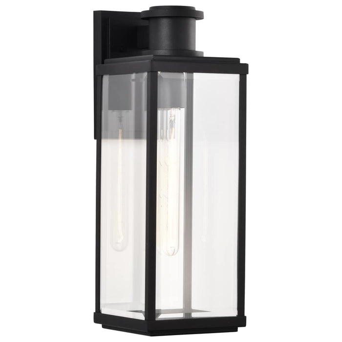 Wall Lantern Nuvo 60-8512 Luca - Large Outdoor Lantern - Sand Black Finish - Clear Beveled Glass Nuvo