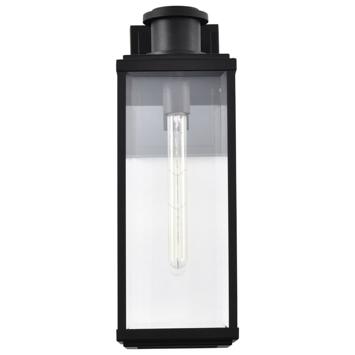 Wall Lantern Nuvo 60-8512 Luca - Large Outdoor Lantern - Sand Black Finish - Clear Beveled Glass Nuvo