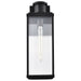 Wall Lantern Nuvo 60-8512 Luca - Large Outdoor Lantern - Sand Black Finish - Clear Beveled Glass Nuvo