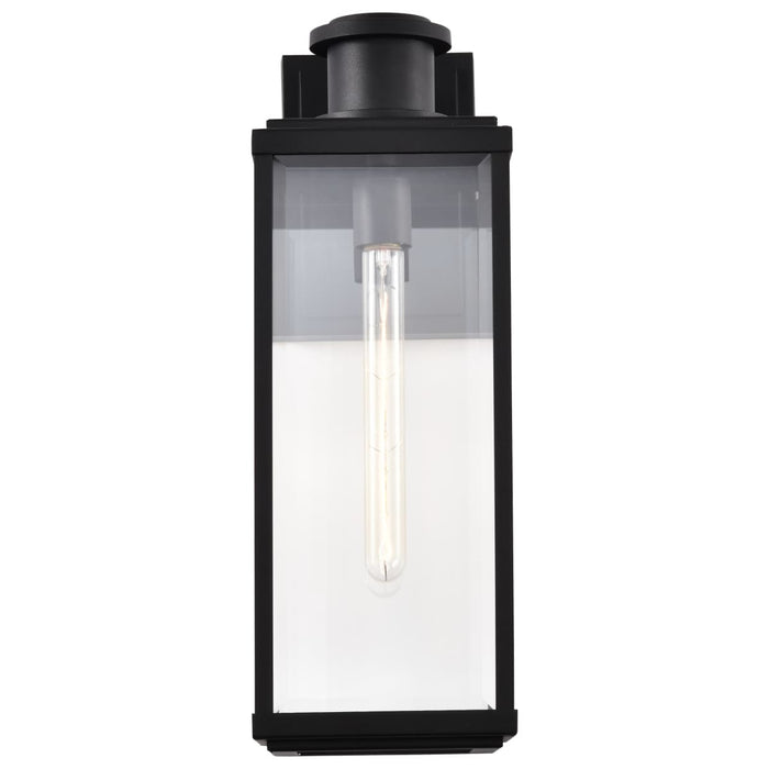 Wall Lantern Nuvo 60-8512 Luca - Large Outdoor Lantern - Sand Black Finish - Clear Beveled Glass Nuvo