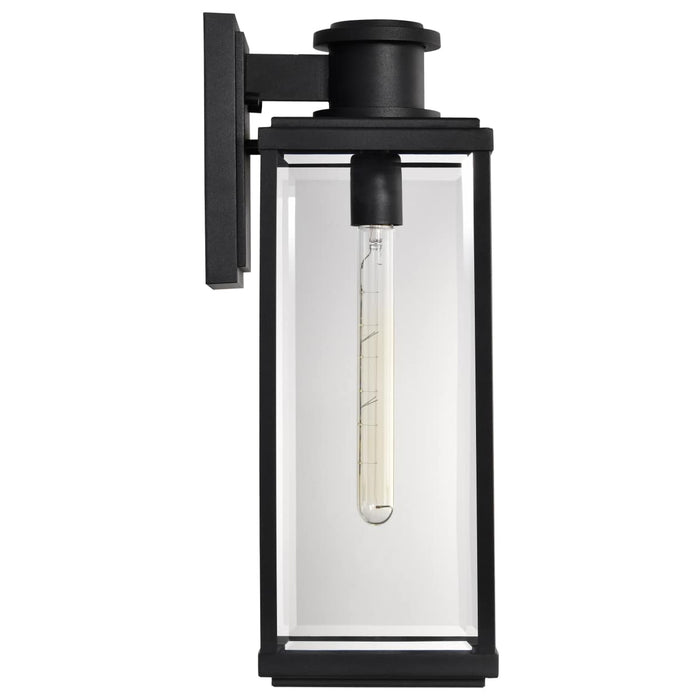 Wall Lantern Nuvo 60-8512 Luca - Large Outdoor Lantern - Sand Black Finish - Clear Beveled Glass Nuvo