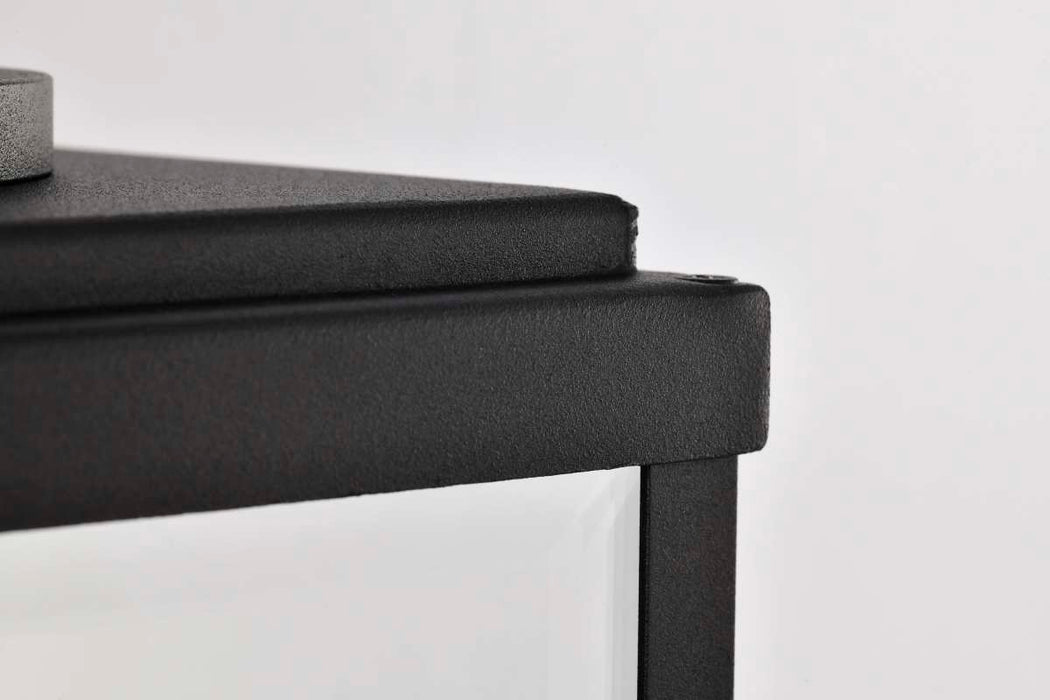 Wall Lantern Nuvo 60-8512 Luca - Large Outdoor Lantern - Sand Black Finish - Clear Beveled Glass Nuvo
