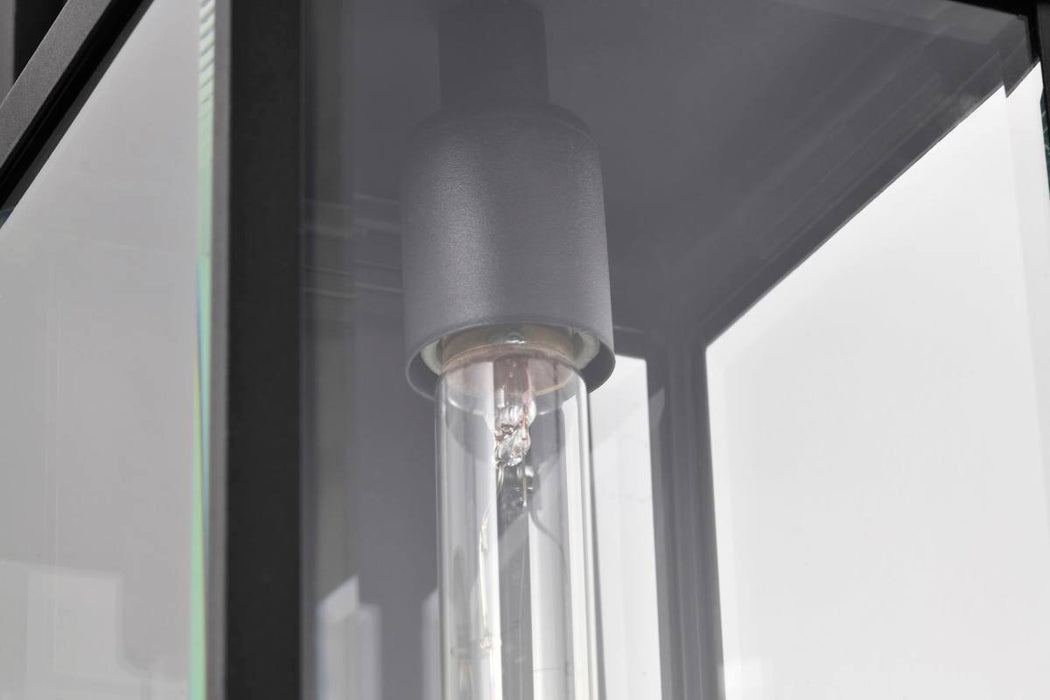 Wall Lantern Nuvo 60-8512 Luca - Large Outdoor Lantern - Sand Black Finish - Clear Beveled Glass Nuvo