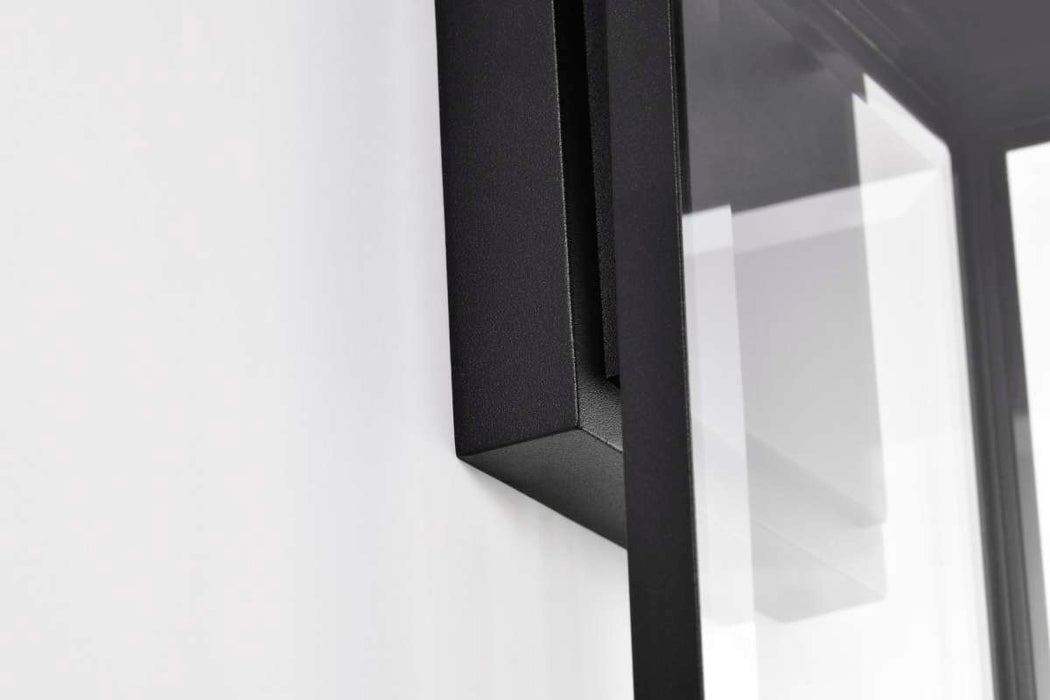 Wall Lantern Nuvo 60-8512 Luca - Large Outdoor Lantern - Sand Black Finish - Clear Beveled Glass Nuvo