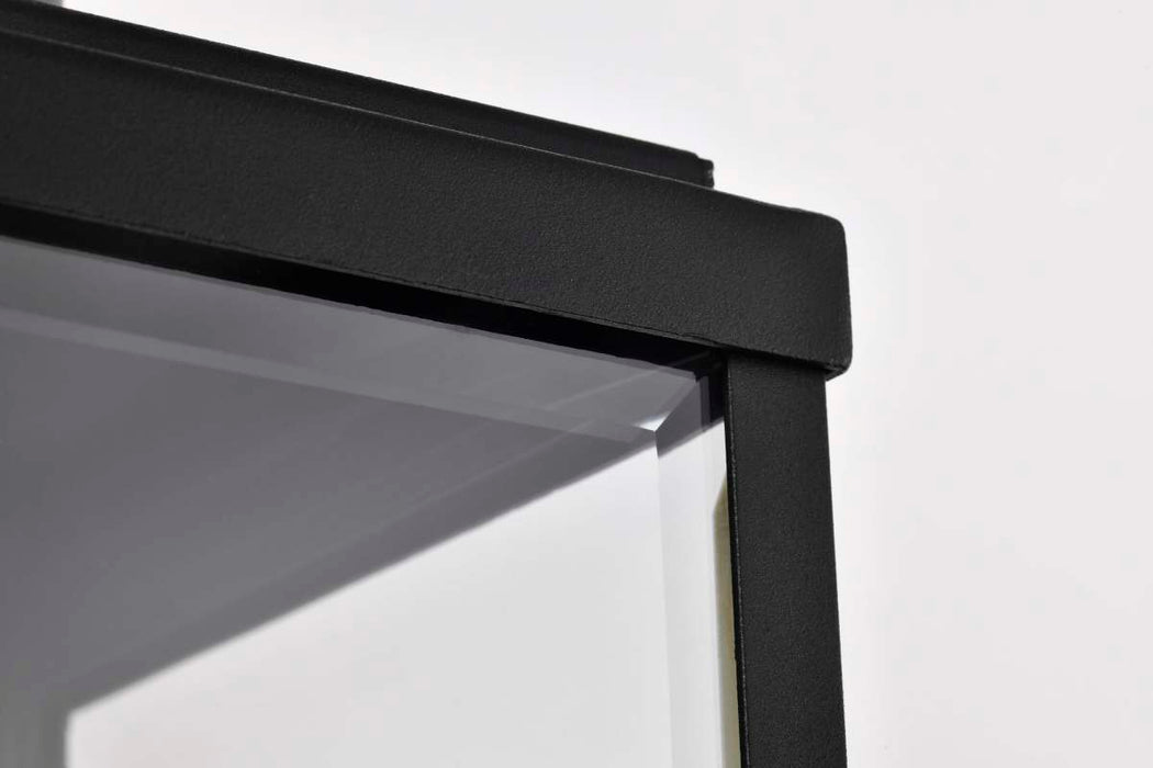 Wall Lantern Nuvo 60-8512 Luca - Large Outdoor Lantern - Sand Black Finish - Clear Beveled Glass Nuvo