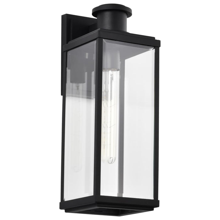 Wall Lantern Nuvo 60-8512 Luca - Large Outdoor Lantern - Sand Black Finish - Clear Beveled Glass Nuvo