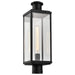 Post Lantern Nuvo 60-8513 Luca - Outdoor Post Lantern - Sand Black Finish - Clear Beveled Glass Nuvo