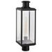 Post Lantern Nuvo 60-8513 Luca - Outdoor Post Lantern - Sand Black Finish - Clear Beveled Glass Nuvo
