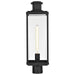 Post Lantern Nuvo 60-8513 Luca - Outdoor Post Lantern - Sand Black Finish - Clear Beveled Glass Nuvo