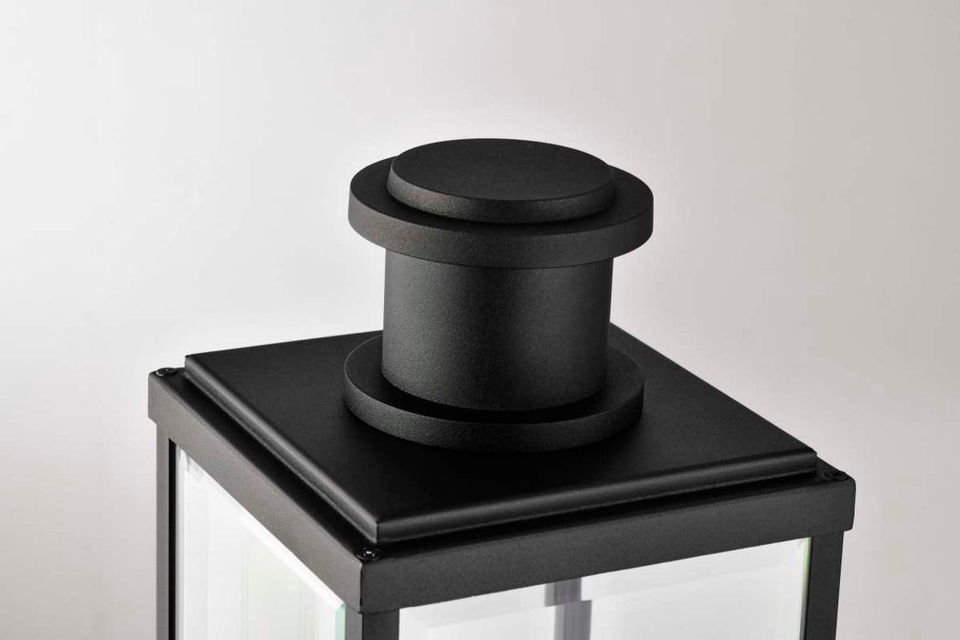 Post Lantern Nuvo 60-8513 Luca - Outdoor Post Lantern - Sand Black Finish - Clear Beveled Glass Nuvo
