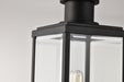 Post Lantern Nuvo 60-8513 Luca - Outdoor Post Lantern - Sand Black Finish - Clear Beveled Glass Nuvo