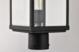 Post Lantern Nuvo 60-8513 Luca - Outdoor Post Lantern - Sand Black Finish - Clear Beveled Glass Nuvo
