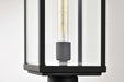 Post Lantern Nuvo 60-8513 Luca - Outdoor Post Lantern - Sand Black Finish - Clear Beveled Glass Nuvo