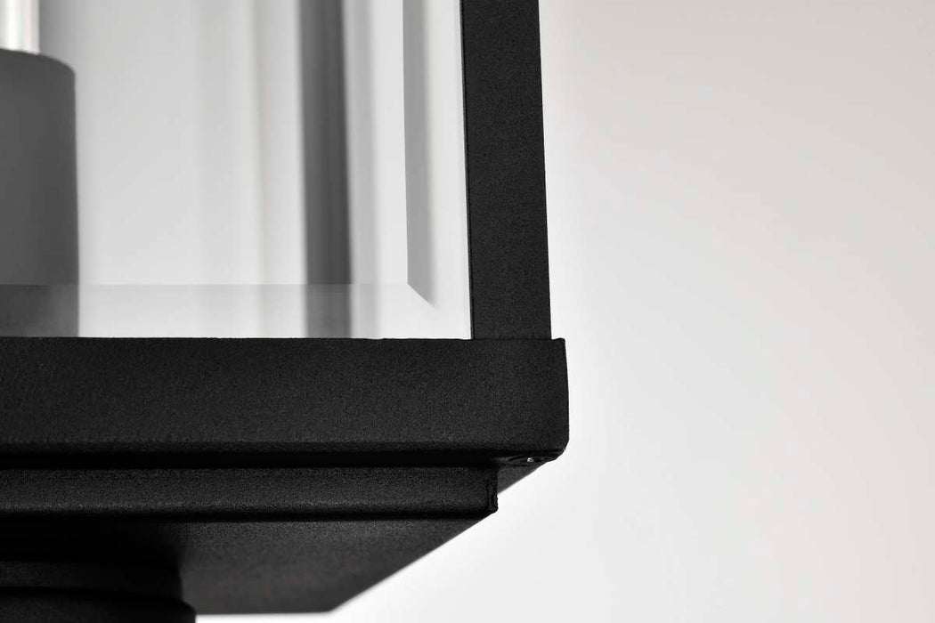 Post Lantern Nuvo 60-8513 Luca - Outdoor Post Lantern - Sand Black Finish - Clear Beveled Glass Nuvo