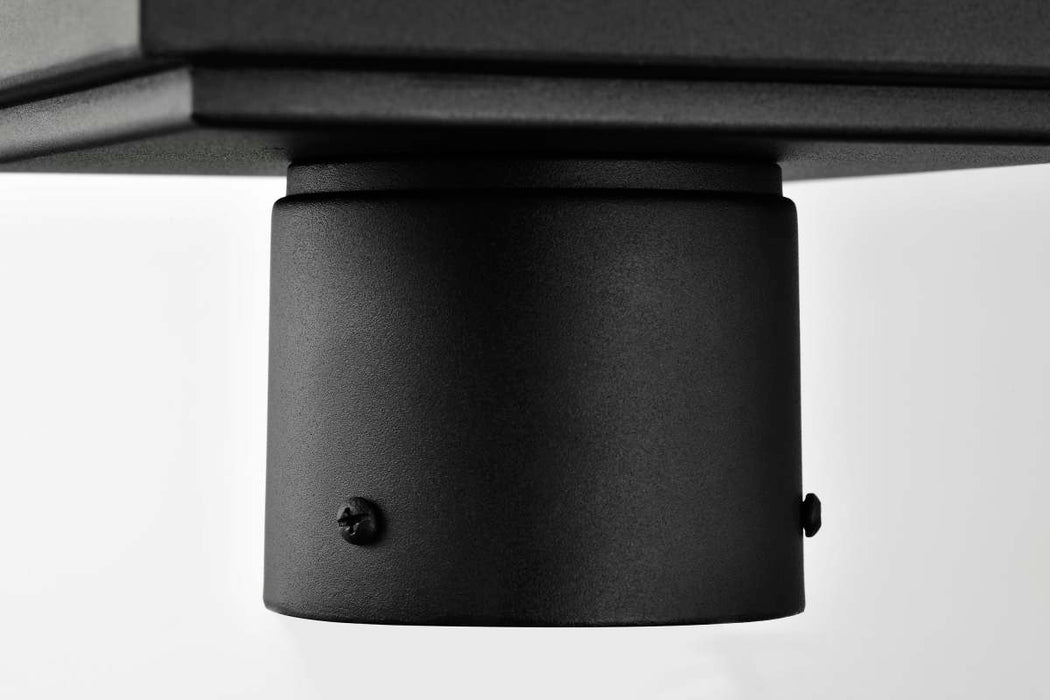 Post Lantern Nuvo 60-8513 Luca - Outdoor Post Lantern - Sand Black Finish - Clear Beveled Glass Nuvo