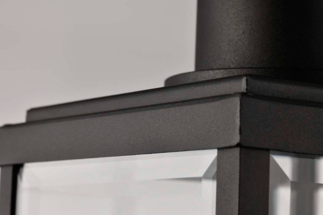 Post Lantern Nuvo 60-8513 Luca - Outdoor Post Lantern - Sand Black Finish - Clear Beveled Glass Nuvo