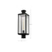 Post Lantern Nuvo 60-8513 Luca - Outdoor Post Lantern - Sand Black Finish - Clear Beveled Glass Nuvo