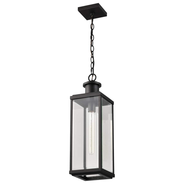 Pendant Nuvo 60-8514 Luca - Hanging Pendant - Sand Black Finish - Clear Beveled Glass Nuvo