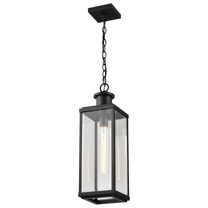 Pendant Nuvo 60-8514 Luca - Hanging Pendant - Sand Black Finish - Clear Beveled Glass Nuvo