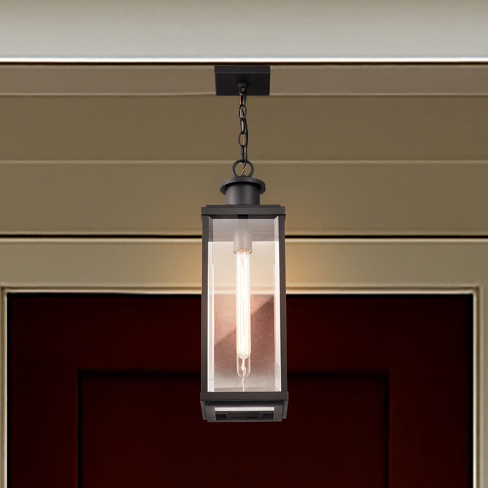 Pendant Nuvo 60-8514 Luca - Hanging Pendant - Sand Black Finish - Clear Beveled Glass Nuvo