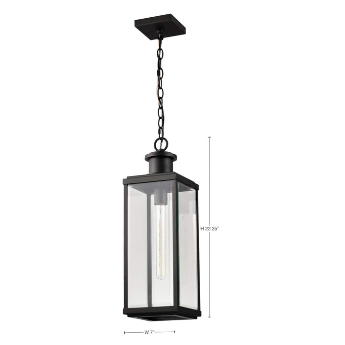 Pendant Nuvo 60-8514 Luca - Hanging Pendant - Sand Black Finish - Clear Beveled Glass Nuvo