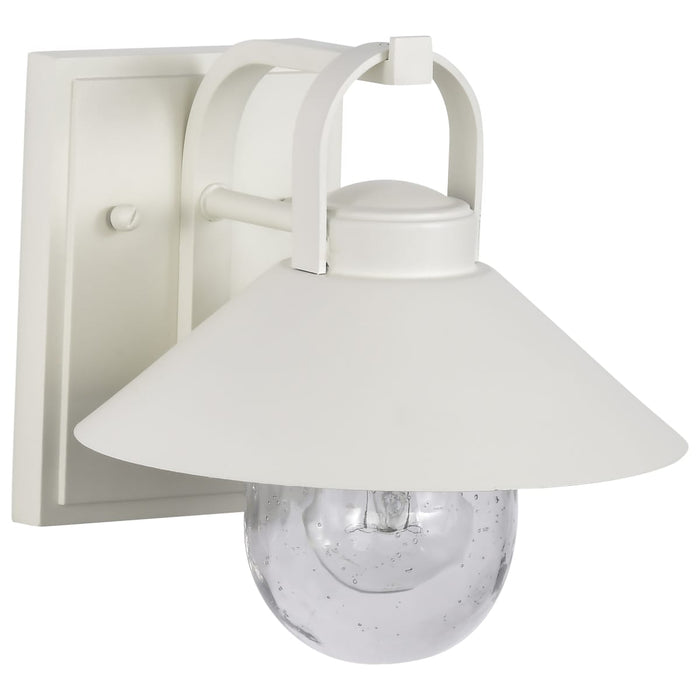 Wall Lantern Nuvo 60-8520 Ridge - Small Outdoor Lantern - White Finish - Clear Seeded Glass Nuvo