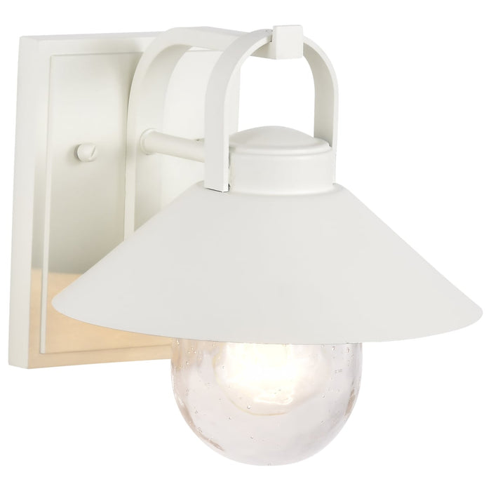 Wall Lantern Nuvo 60-8520 Ridge - Small Outdoor Lantern - White Finish - Clear Seeded Glass Nuvo