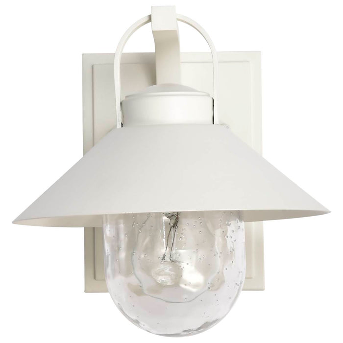 Wall Lantern Nuvo 60-8520 Ridge - Small Outdoor Lantern - White Finish - Clear Seeded Glass Nuvo