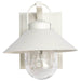 Wall Lantern Nuvo 60-8520 Ridge - Small Outdoor Lantern - White Finish - Clear Seeded Glass Nuvo