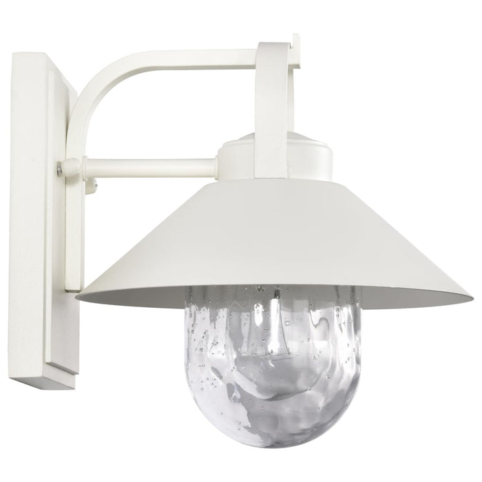Wall Lantern Nuvo 60-8520 Ridge - Small Outdoor Lantern - White Finish - Clear Seeded Glass Nuvo